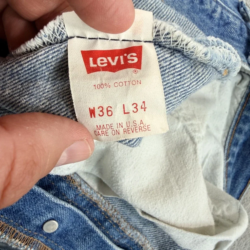 Vintage Levis 501xx Jeans Men 36x34 (Fits 34x31) Distressed Paint Made in USA